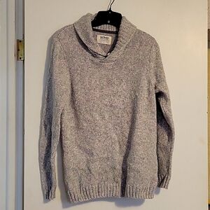 Gray Sweater with collar & button